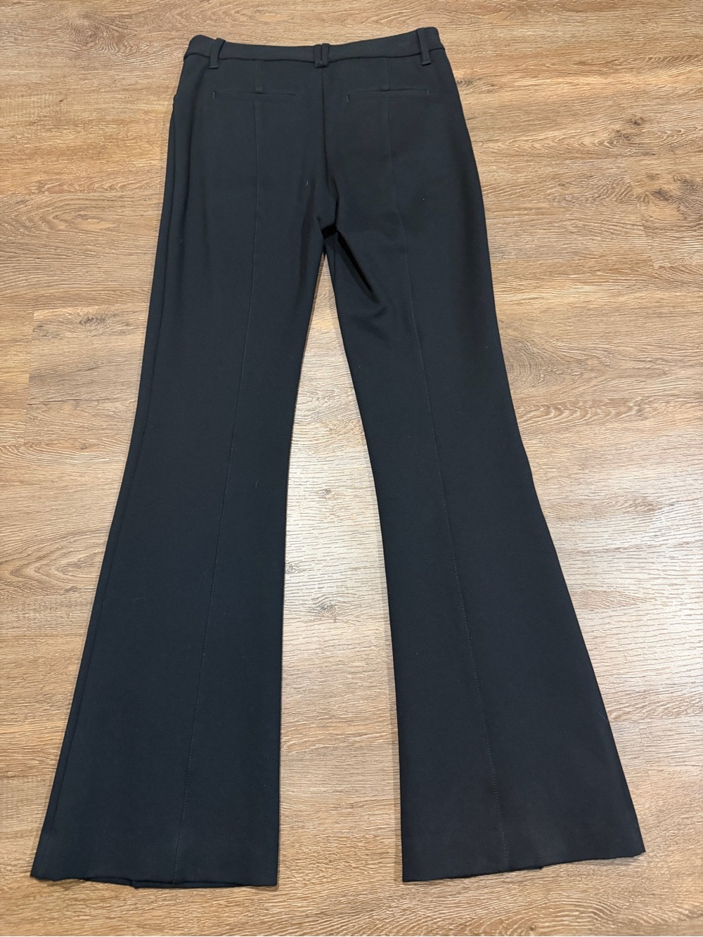 Anthropologie Essential Trouser Flare Black Pants Size 2 Long 32” Inseam - Picture 7 of 11